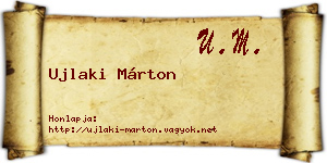 Ujlaki Márton névjegykártya