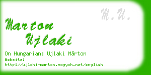 marton ujlaki business card