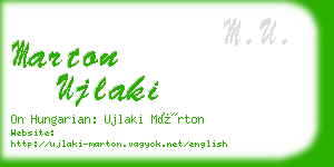 marton ujlaki business card